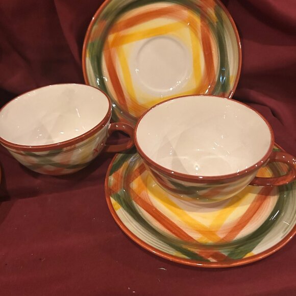 Vintage Veronware Homespun Cup & Saucer - Picture 5 of 6